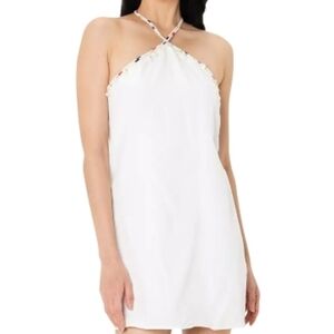 Zara White Halter Neck Mini Dress